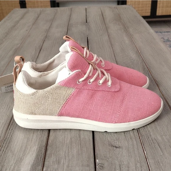 NWT TOMS Earthwise Sneakers In Tea Pink/ Natural Size Woman's 7.5 - Picture 7 of 12